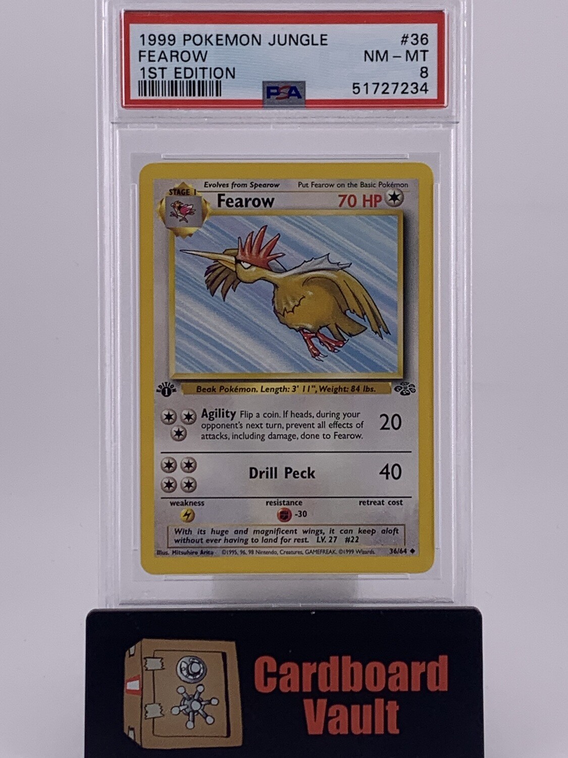 1999 Pokémon Fearow Jungle 1st Edition PSA 8 51727234