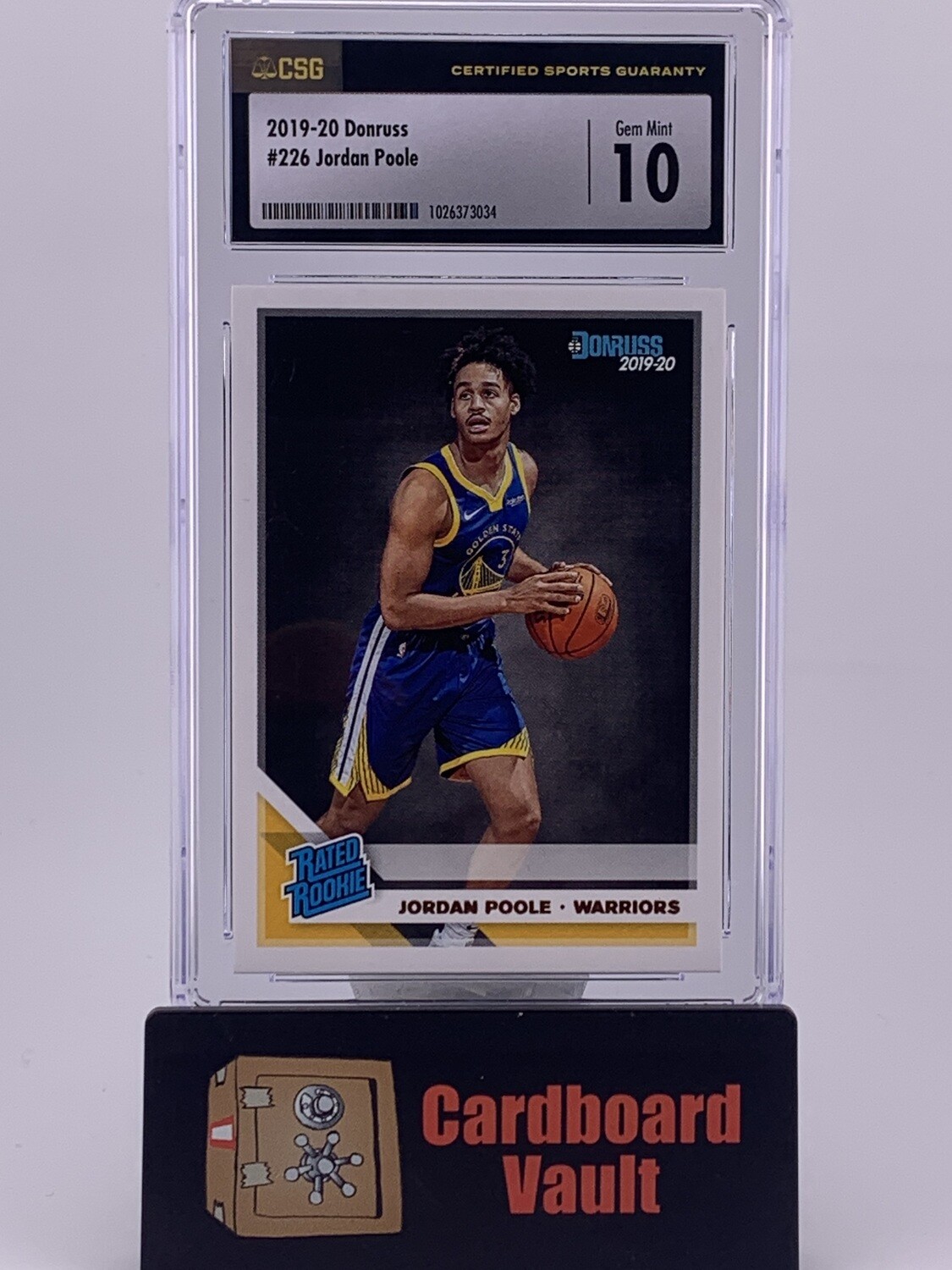 2019-20 Donruss Jordan Poole Rated Rookie No.226 CSG 8.5 1026373034