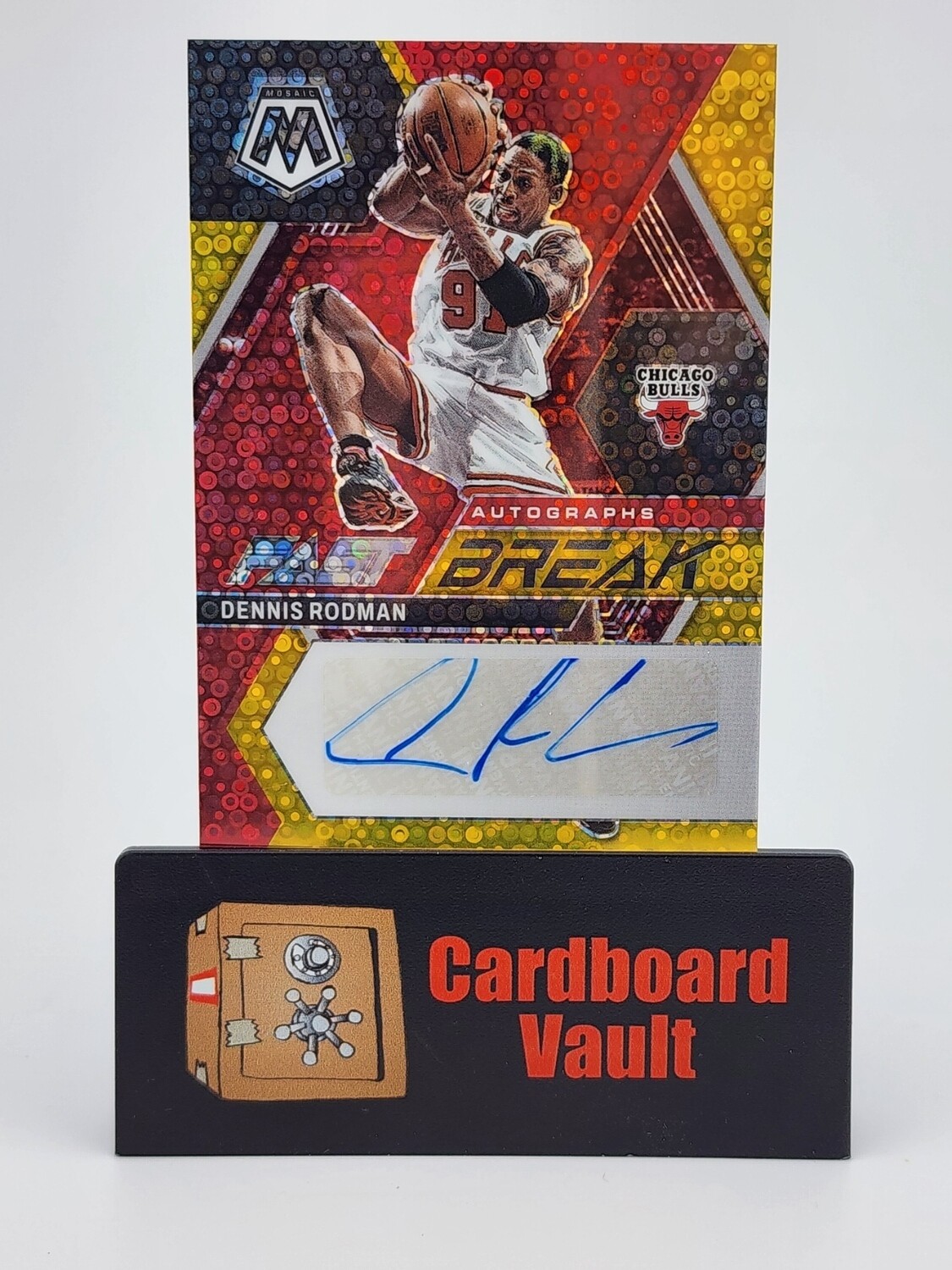 2022-23 Mosaic Dennis Rodman Fast Break Auto 08/10 No. FB-ROD