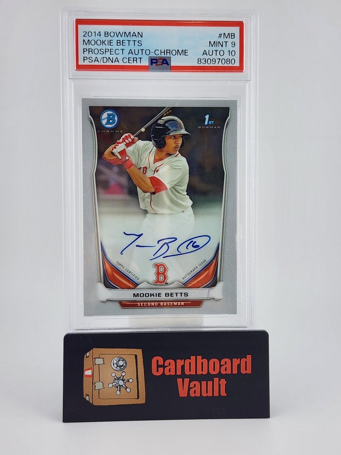 2014 Bowman Mookie Betts Prospect Auto Chrome No. BCAP-MB PSA 9 Auto 10 83097080