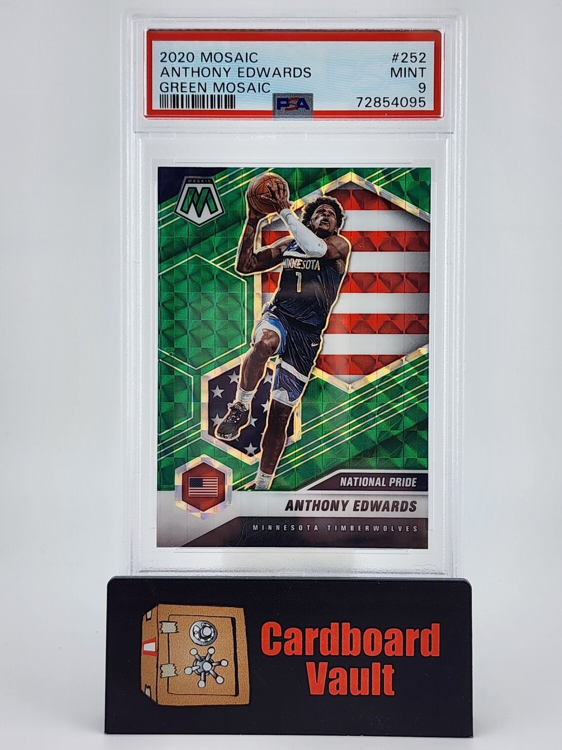 2020 Mosaic Anthony Edwards Green Mosaic No. 252 PSA 9 72854095