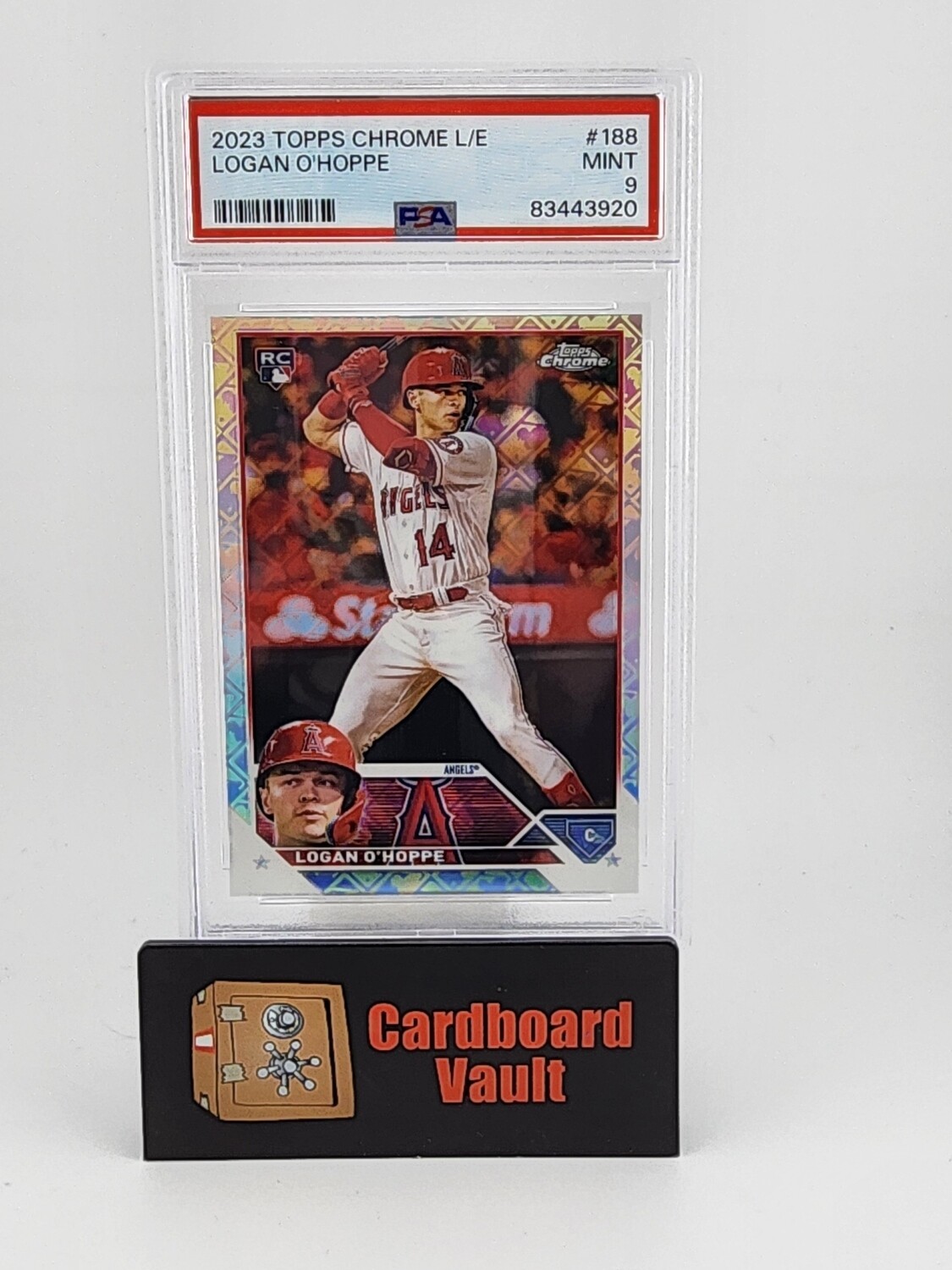 2023 Topps Chrome Logofractor Logan O&#39;Hoppe No. 188 PSA 9 83443920