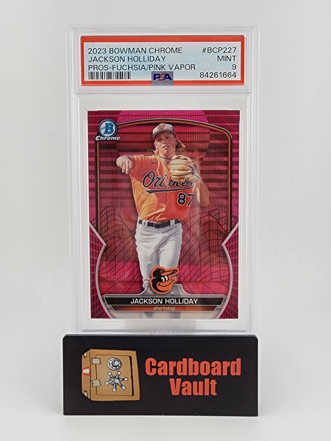 2023 Bowman Chrome Jackson Holliday Pros-Fuchsia/Pink Vapor 037/199 No. BCP-227 PSA 9 84261664