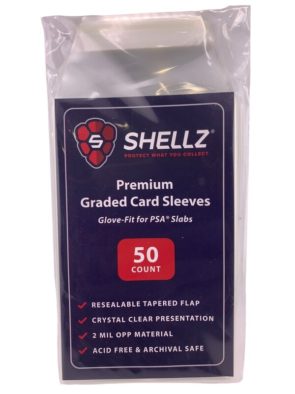 Shellz Premium Graded Card Sleeves Glove- Fit For PSA Slabs (50 Count)