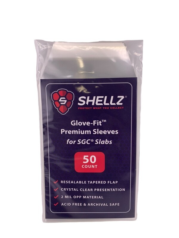 Shellz Glove-Fit Premium Sleeves For SGC Slabs (50 Count)