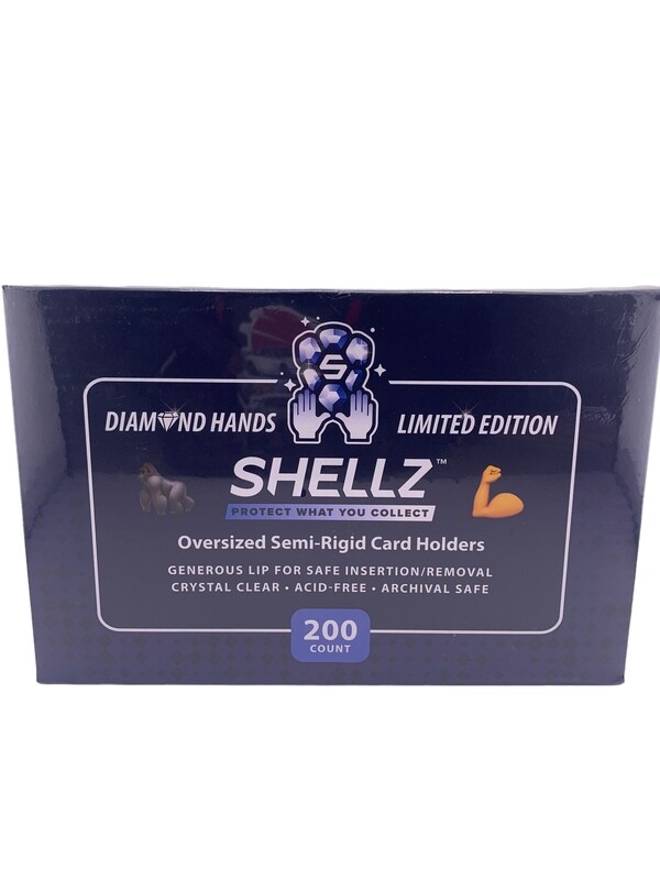 Shellz Diamond Hands Oversized Semi-Rigid Card Holders (200 Count)