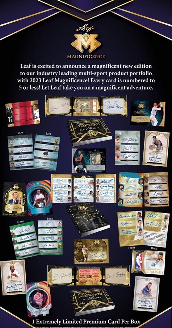 2023 Leaf Magnificence Multi-Sport Hobby Box
