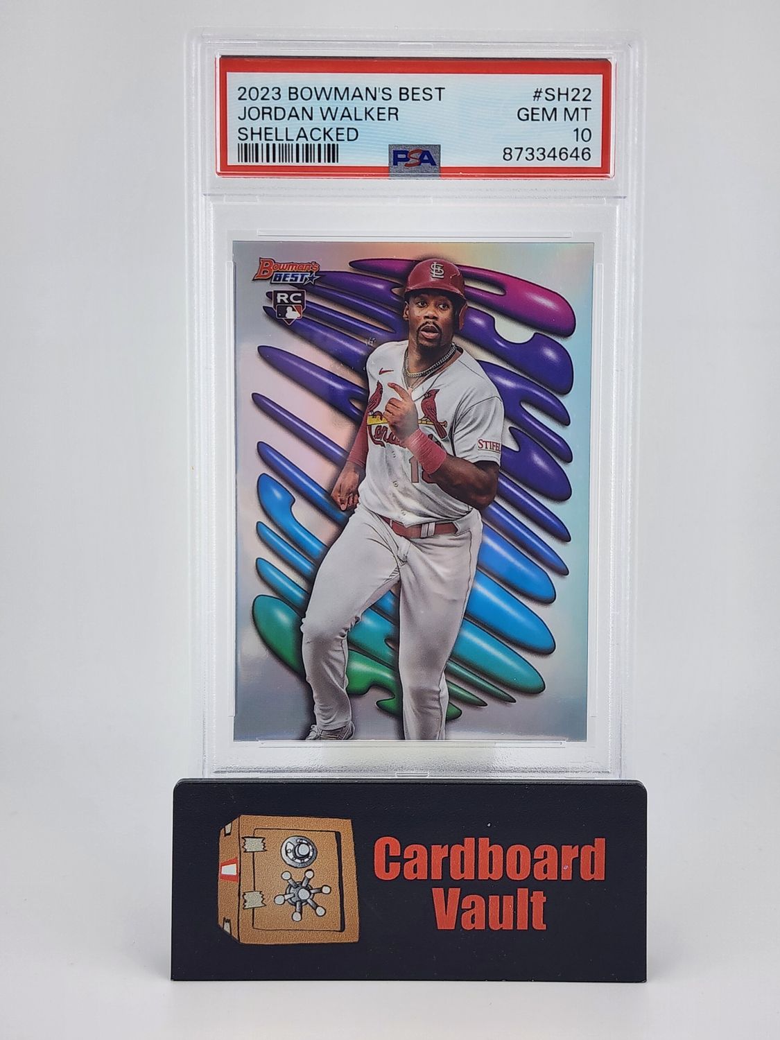 2023 Bowman&#39;s Best Jordan Walker #SH-22 Shellacked PSA 10 87334646