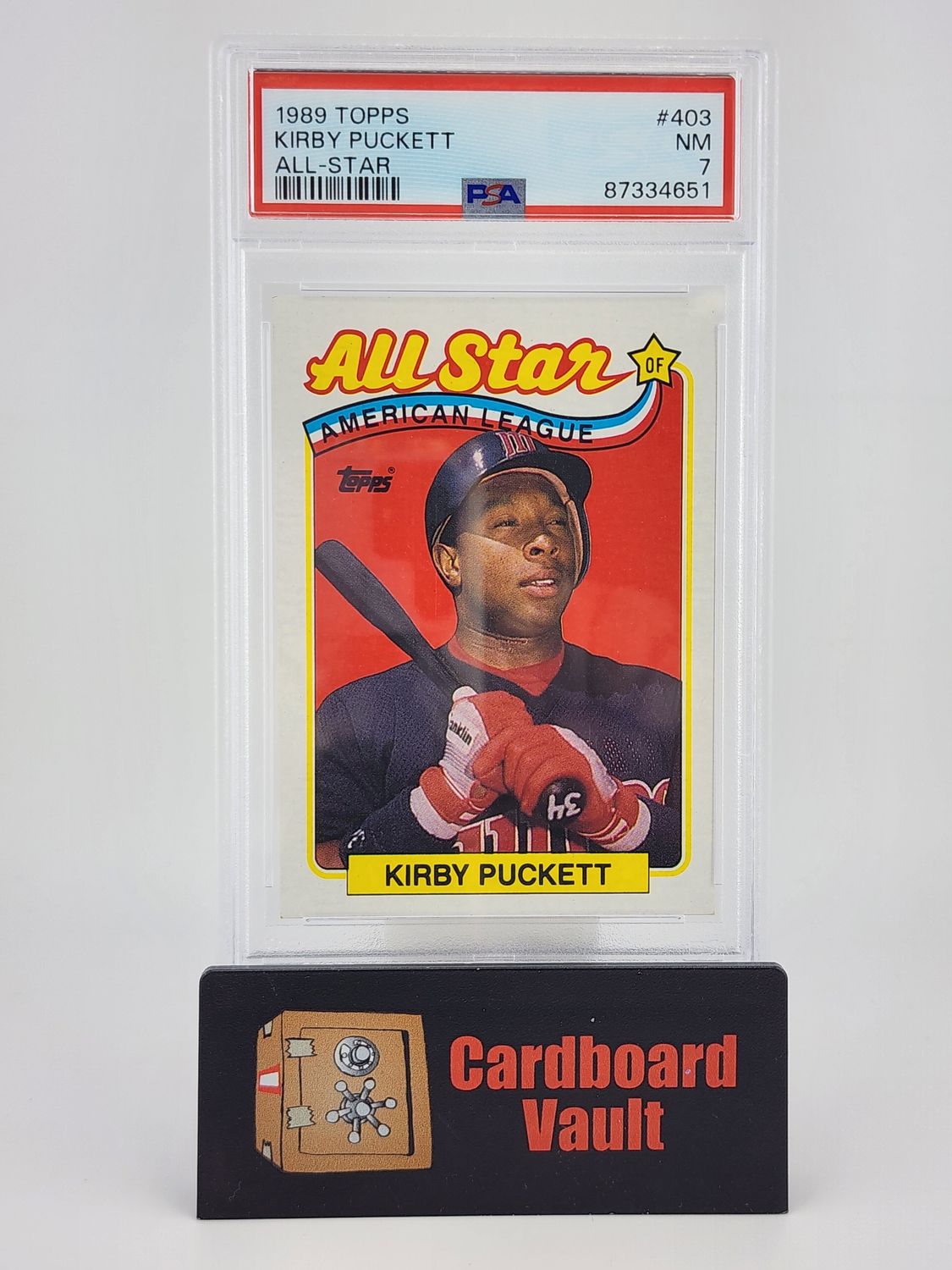 1989 Topps Kirby Puckett All-Star No. 403 PSA 7 87334651
