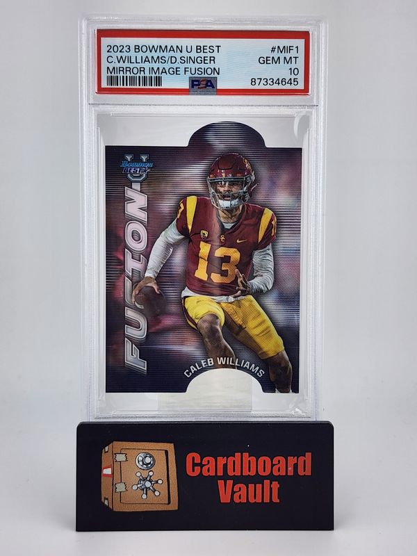2023 Bowman U Best Caleb Williams Dorian Singer #MIF-1 Mirror Image Fusion PSA 10 87334645