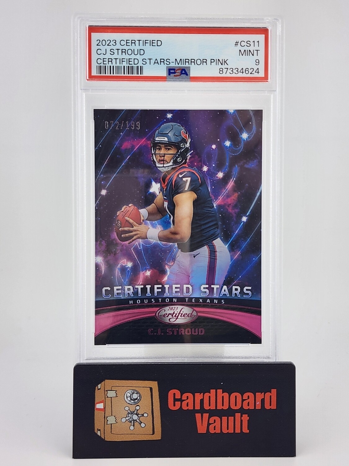 2023 Certified CJ Stroud Certified Stars #CS11 Mirror Pink 072/199 PSA 9 87334624