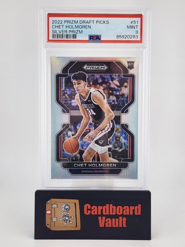 2022 Prizm Draft Picks Chet Holmgren #51 Silver Prizm PSA 9 85920283