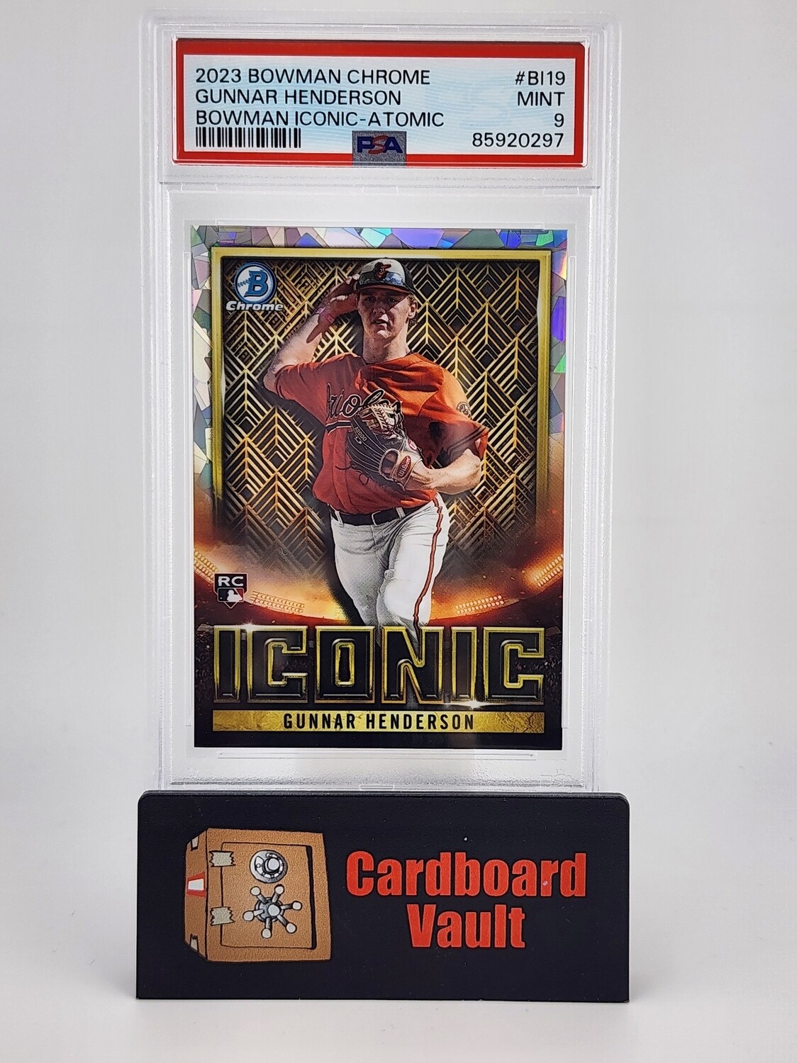 2023 Bowman Chrome Gunner Henderson Iconic #BI-19 Atomic 085/150 PSA 9 85920297