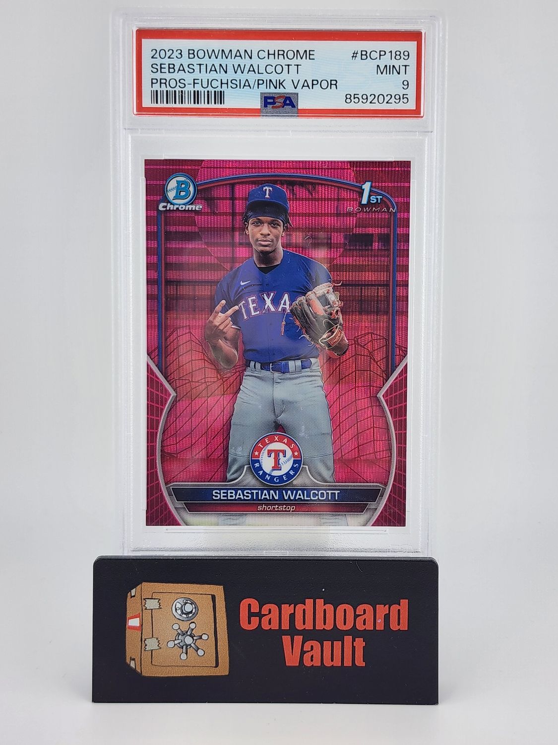 2023 Bowman Chrome Sebastian Walcott Pros #BCP-189 Fuchsia/Pink Vapor PSA 9 85920295