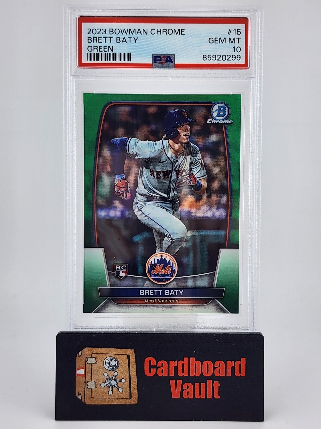 2023 Bowman Chrome Brett Baty #15 Green 53/99 PSA 10 85920299