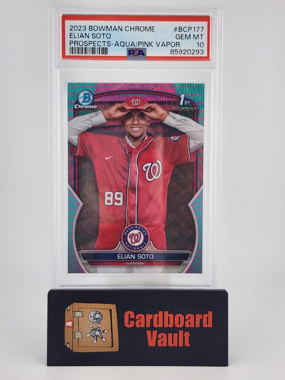 2023 Bowman Chrome Elian Soto Prospects #BCP-177 Aqua/Pink Vapor 044/125 PSA 10 85920293