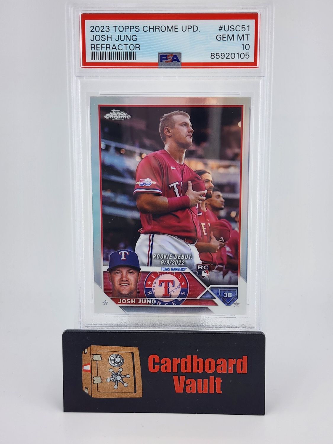 2023 Topps Chrome Update Josh Jung #USC51 Refractor PSA 10 85920105