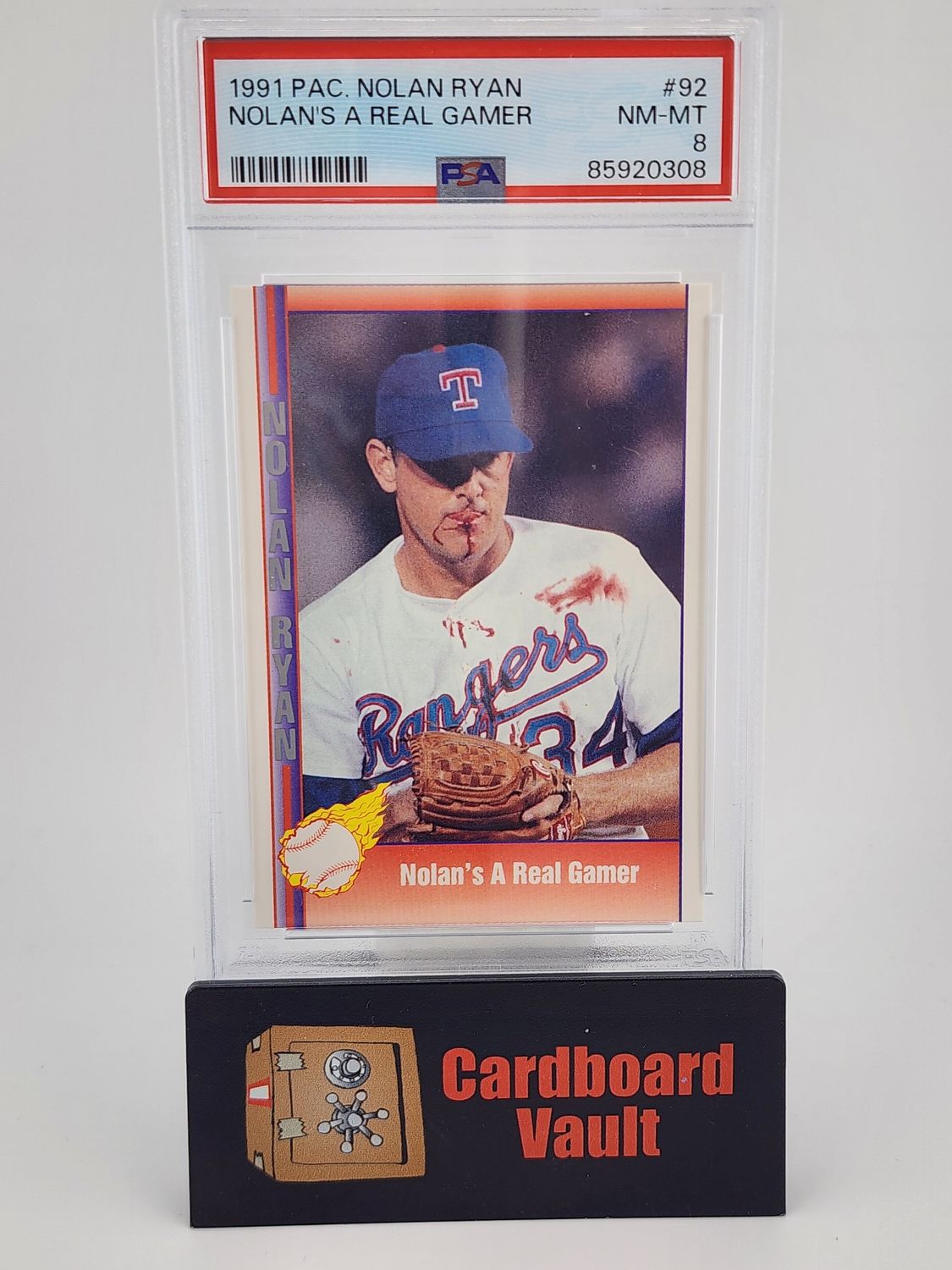 1991 Pacific Trading Nolan Ryan Nolan&#39;s A Real Gamer #92 PSA 8 85920308