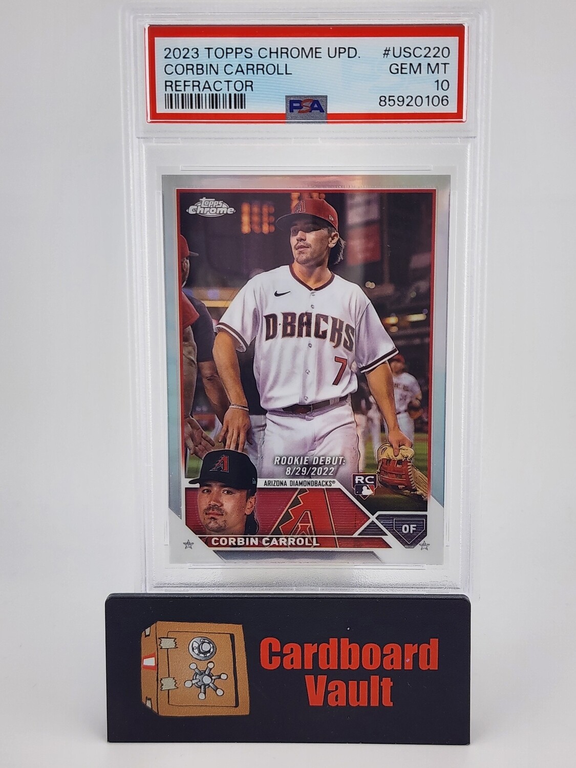 2023 Topps Chrome Update Corbin Carroll Refractor No. USC220 PSA 10 85920106