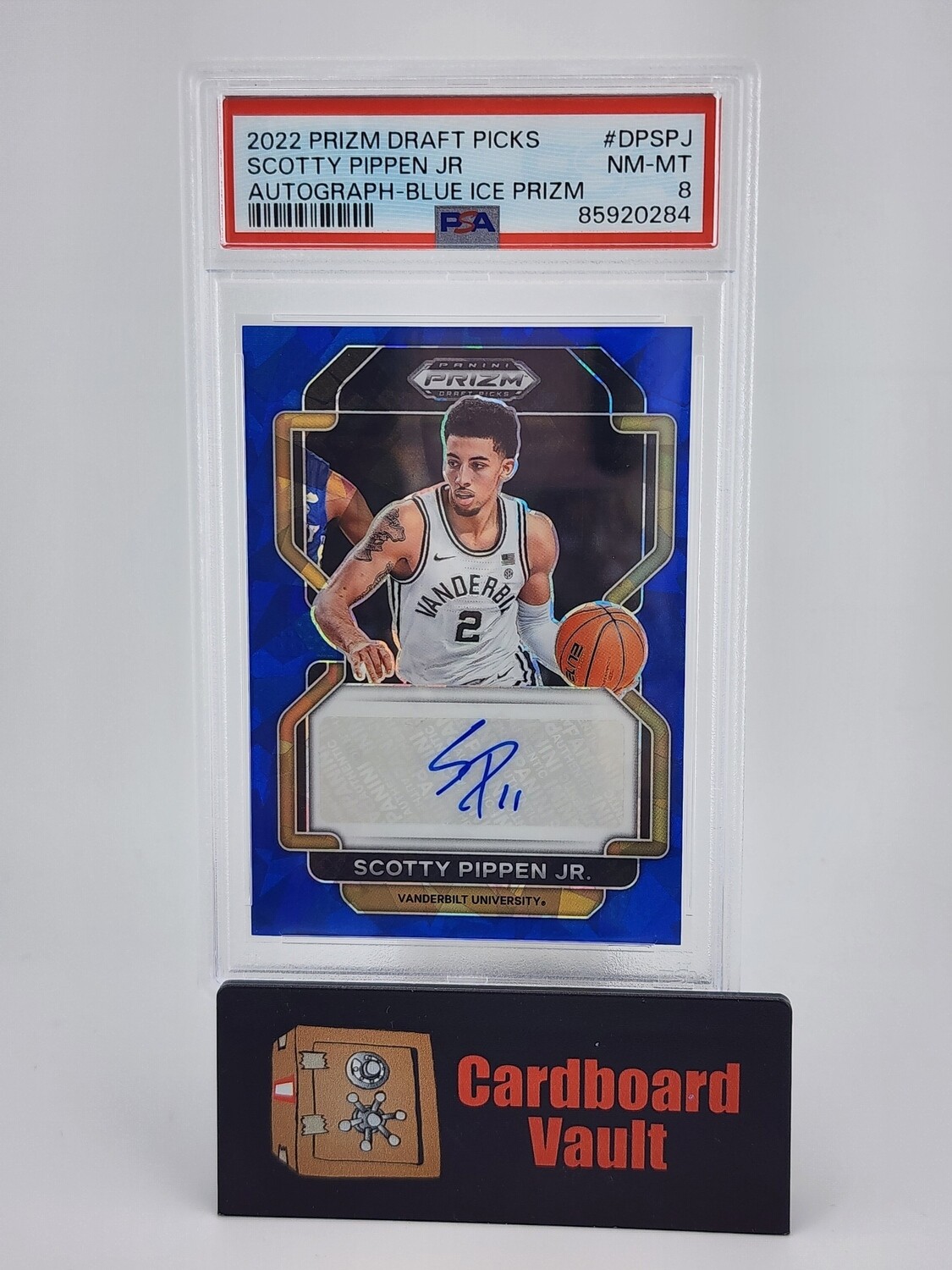 2022 Prizm Draft Picks Scotty Pippen Jr Autograph #DP-SPJ 21/75 Blue Ice Prizm PSA 8 85920284