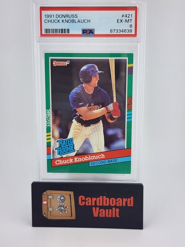1991 Donruss Rated Rookie Chuck Knoblauch #421 PSA 6 87334638