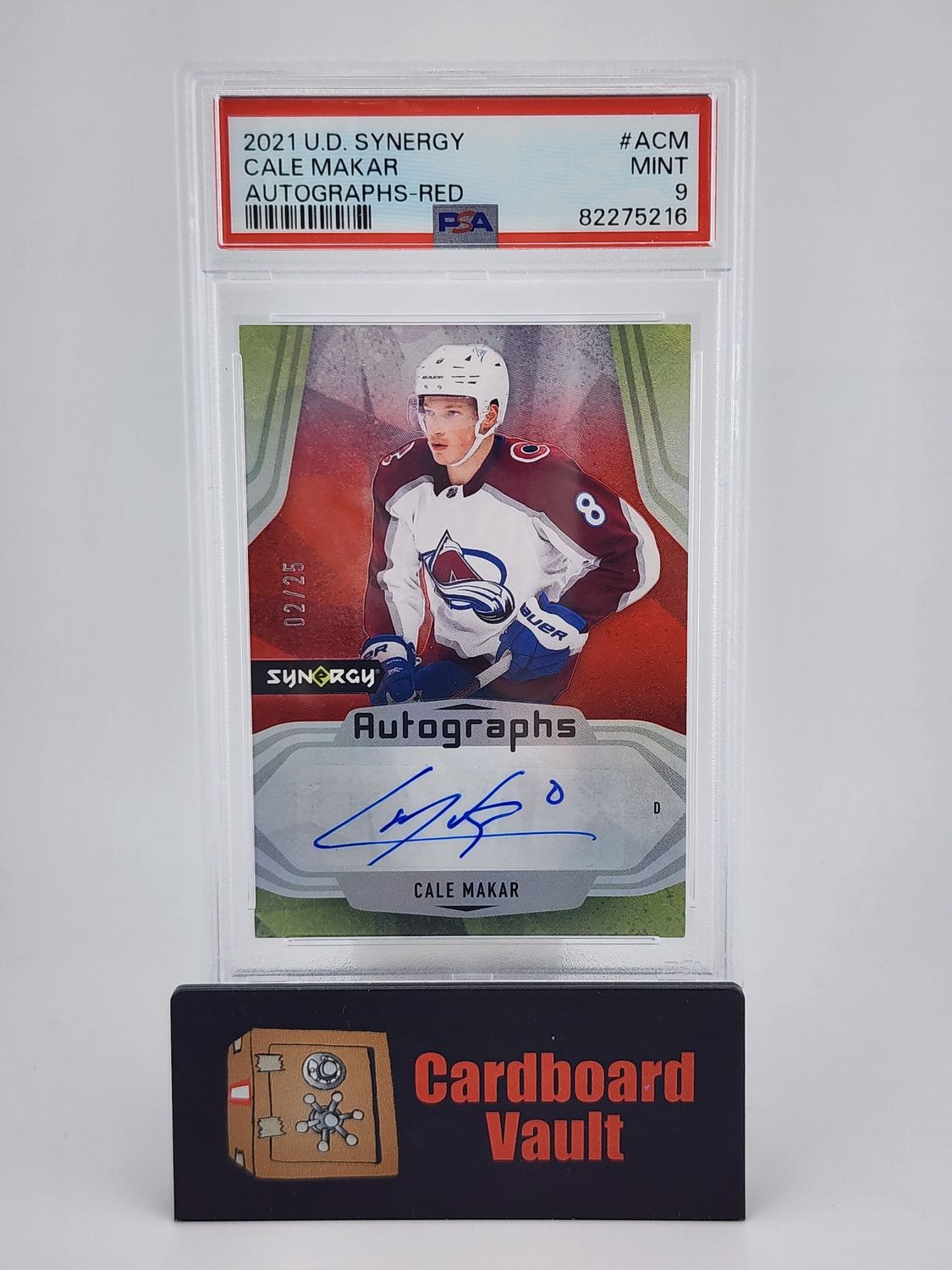 2021 Upper Deck Synergy Cale Makar Autographs #A-CM 02/25 PSA 9 82275216