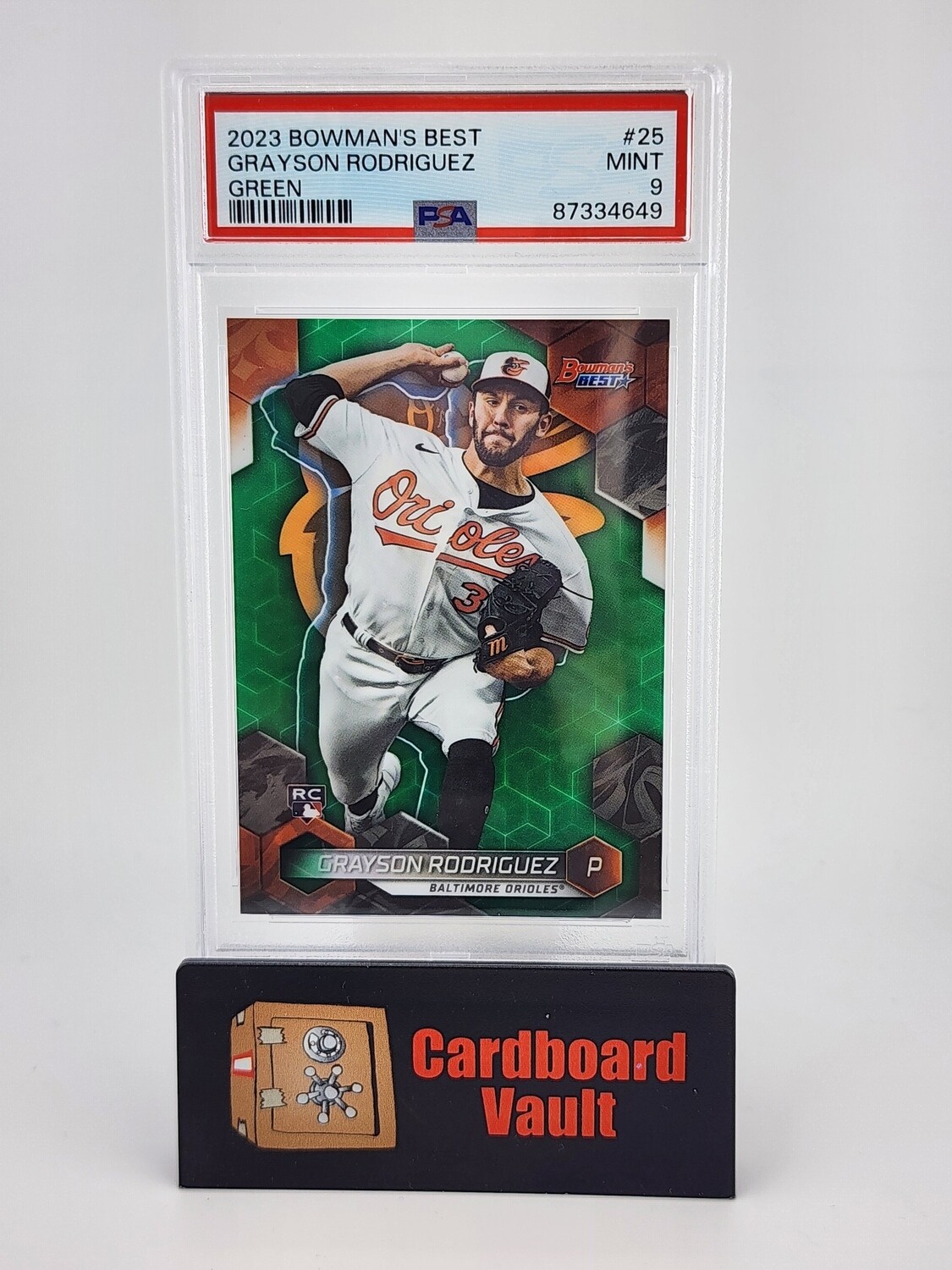 2023 Bowman&#39;s Best Grayson Rodriguez #25 Green 93/99 PSA 9 87334649
