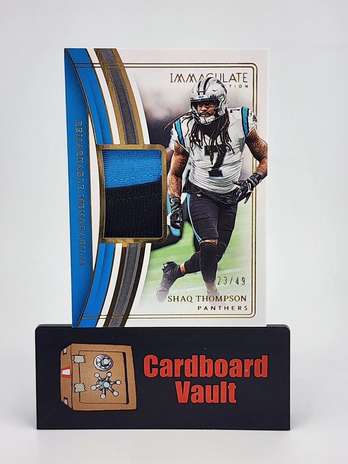 2023 Immaculate Shaq Thompson Remarkable Memorabilia Dual Color Patch No. REM-ST 23/49