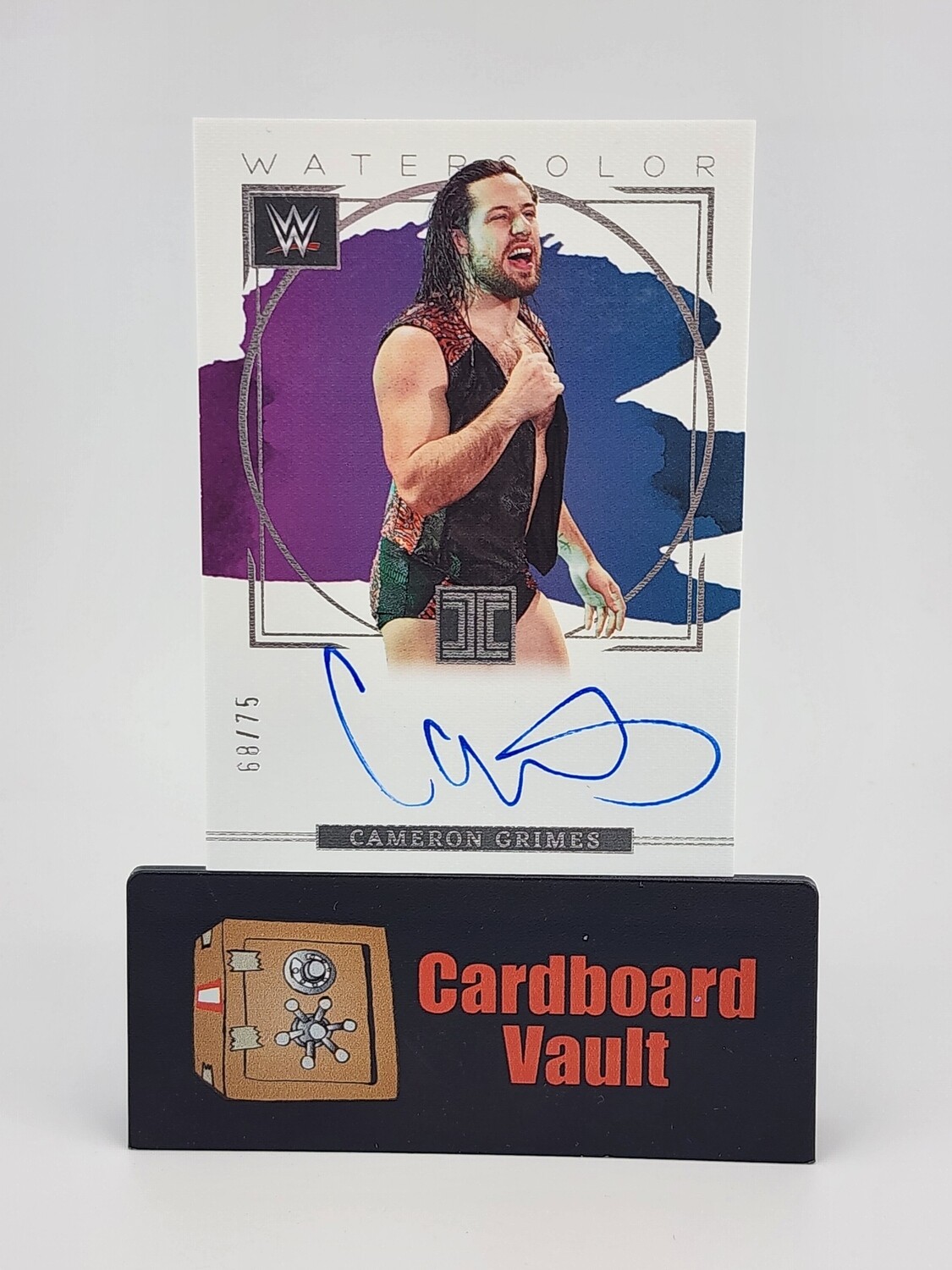 2023 Impeccable WWE Cameron Grimes Watercolor Auto #WS-CGR 68/75
