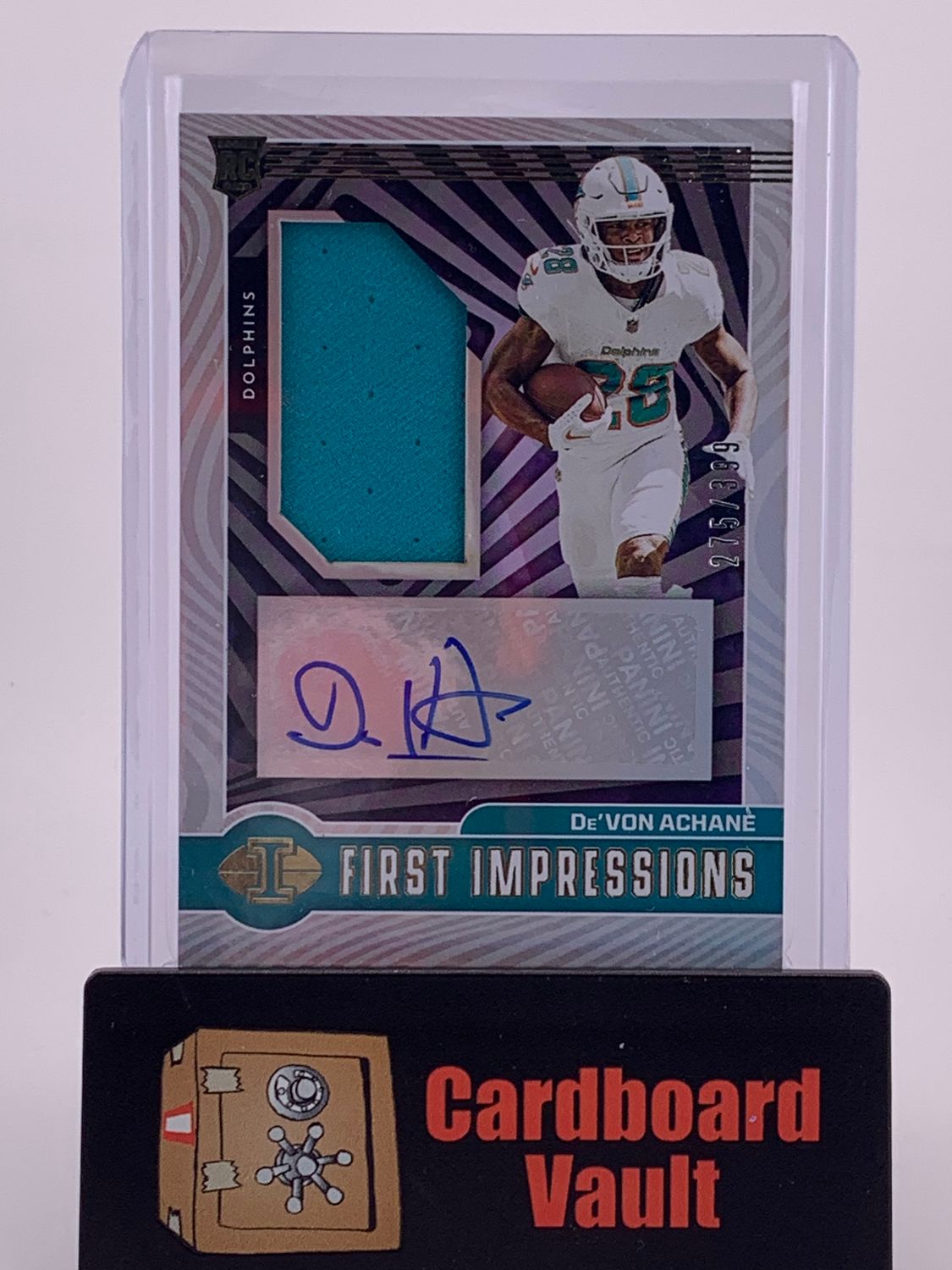 2023 Illusions De&#39;Von Achane First Impression Patch Auto 275/399 No. 109