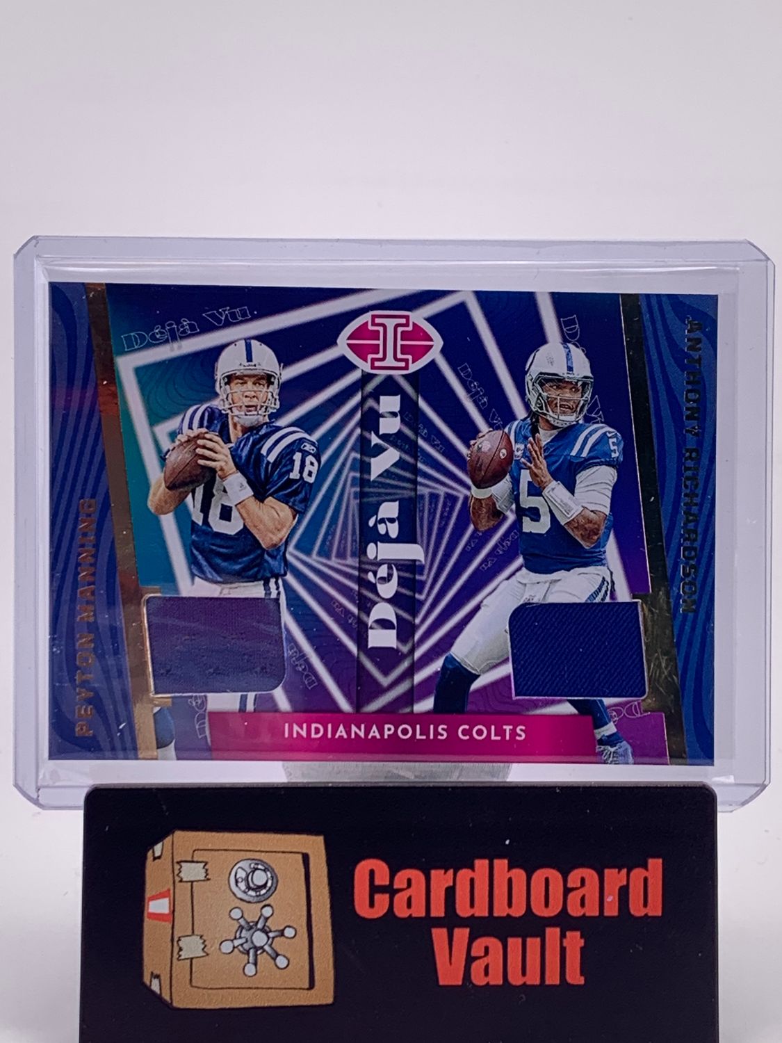 2023 Illusions Peyton Manning &amp; Anthony Richardson Deja Vu Dual Patch No. DV- MR