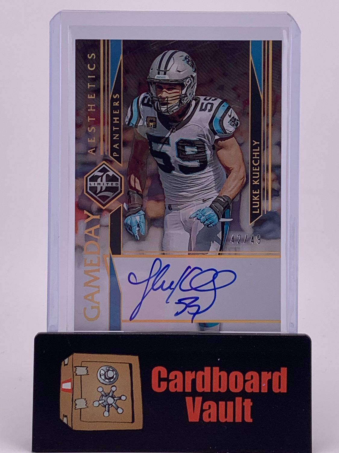 2023 Limited Luke Kuechly Gameday Aesthetics Auto 42/49 No. GDA-LKU