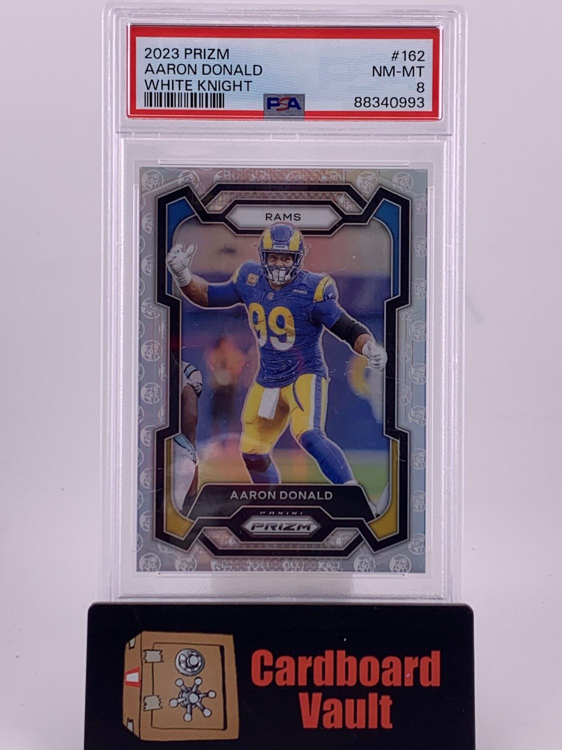 2023 Prizm Aaron Donald White Knight 2/3 No. 162 PSA 8 88340993