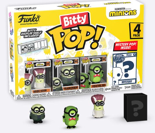 Minions Bitty Pop! Mini-Figure Frankenbob, Bride Kevin, Creature Mel
