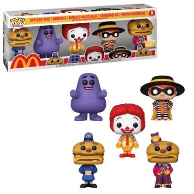 McDonald&#39;s Officer Mac/ Grimace/ Ronald McDonald/ Hamburglar/ Mayor McCheese 5 Pack Funko Pop