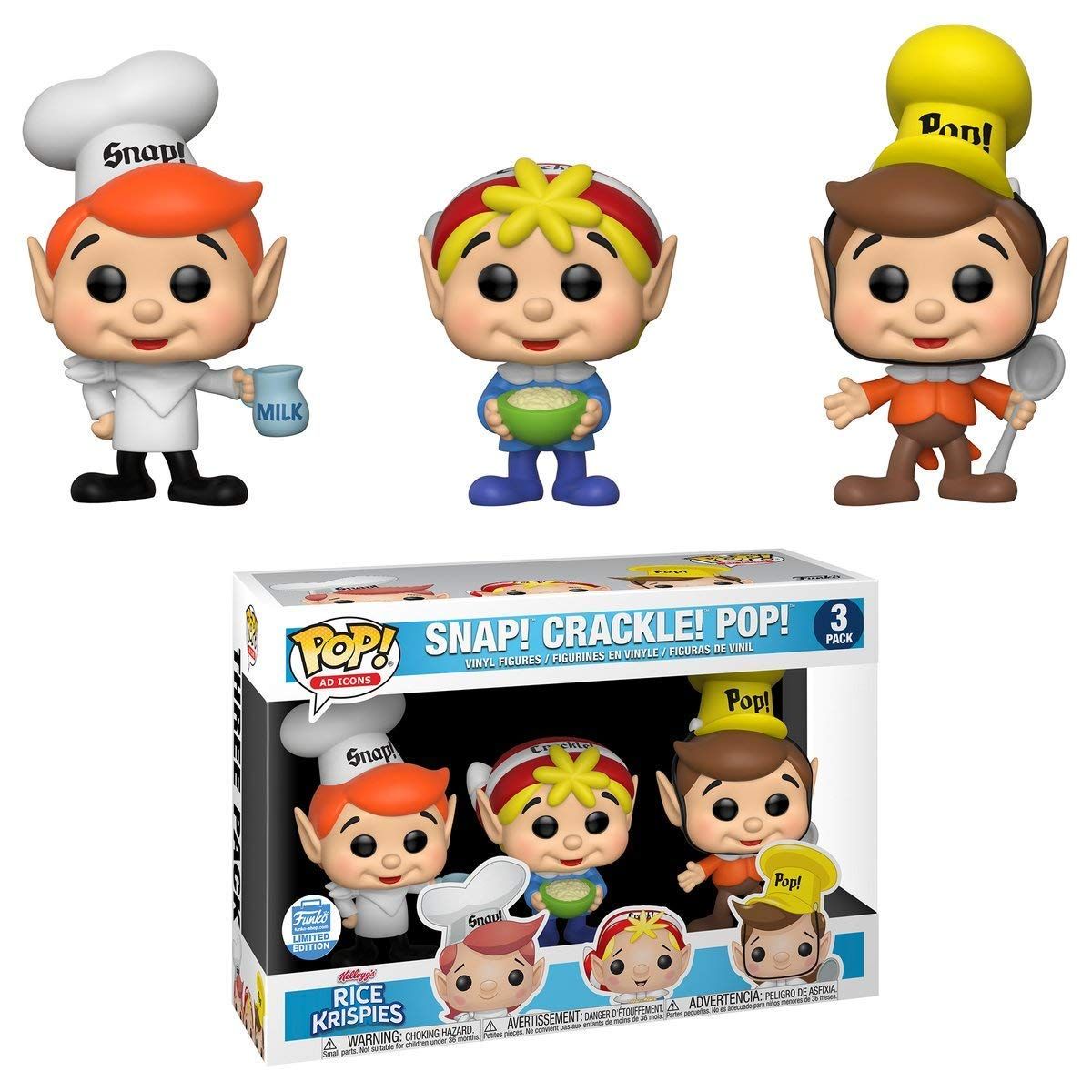 Rice Krispies Snap! Crackle! Pop! 3 Pack Funko Pop