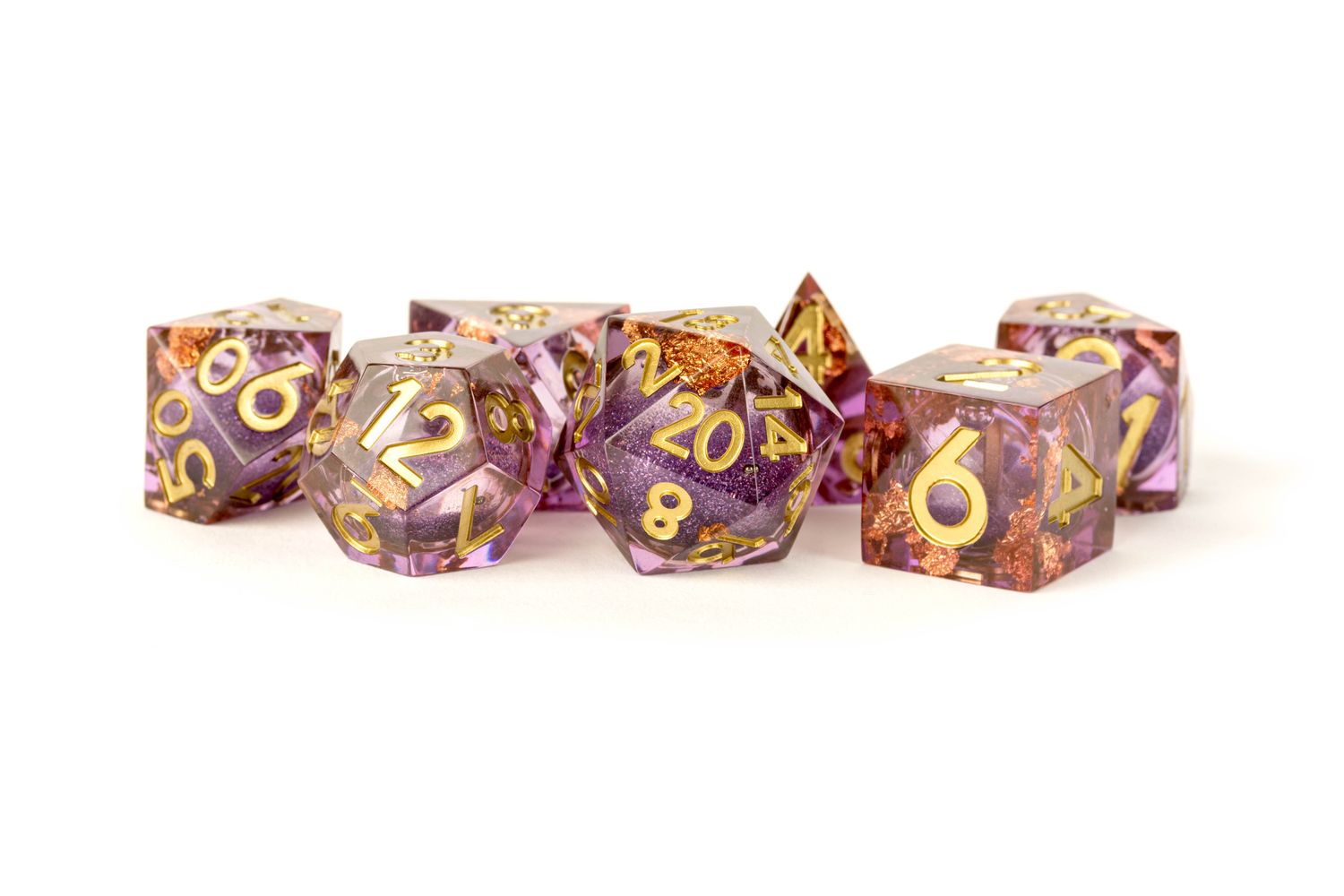 FanRoll: 7CT Liquid Core Elixir Aether Abstract Polyhedral Dice Set