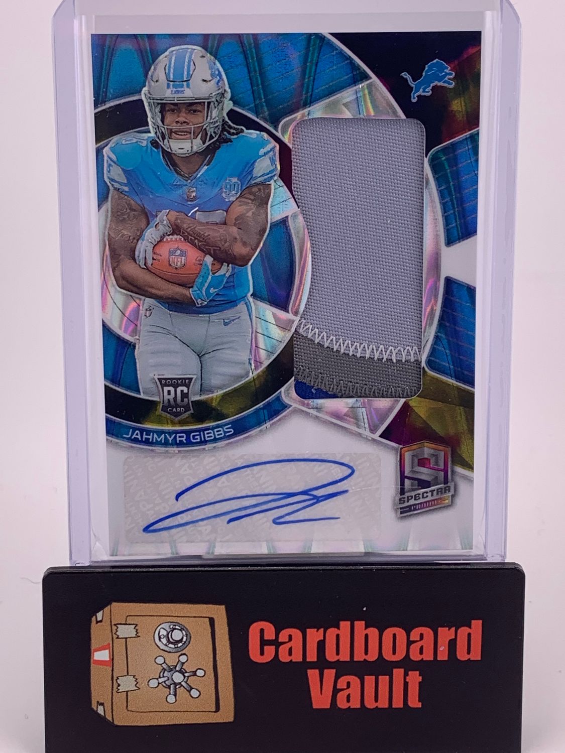 2023 Spectra Jahmyr Gibbs Radiant Triple Color Patch Auto 70/70 No. RAD-JGI