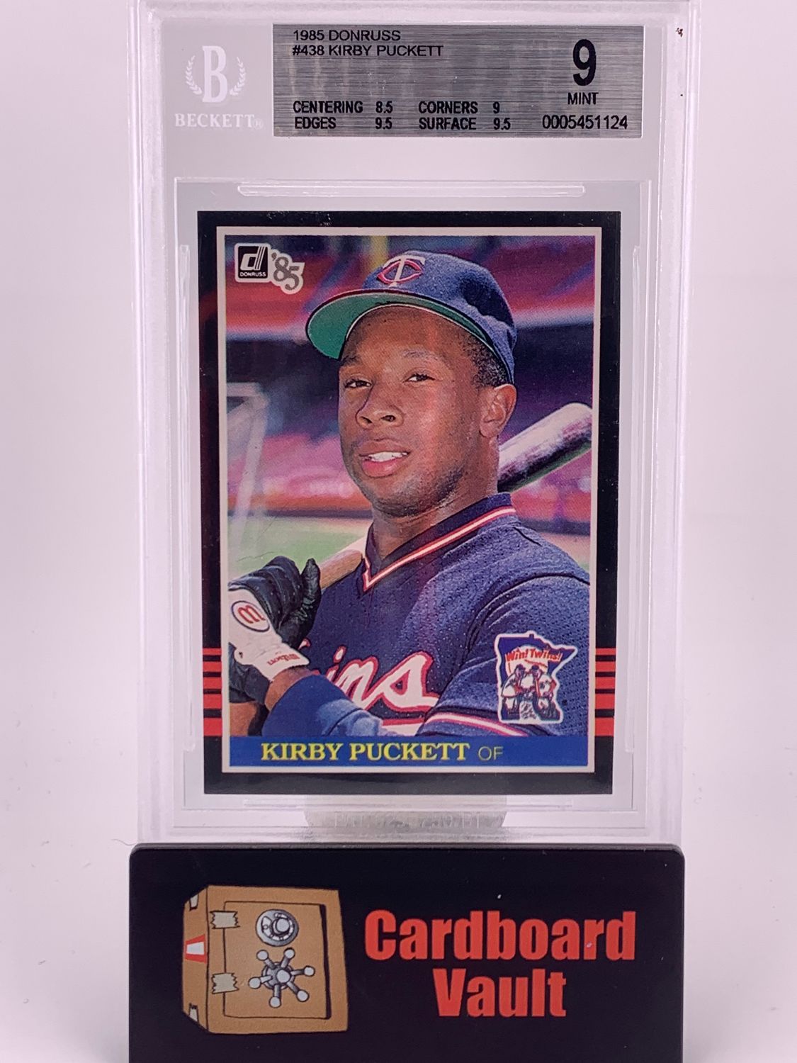 1985 Donruss Kirby Puckett No. 438 BGS 9 0005451124