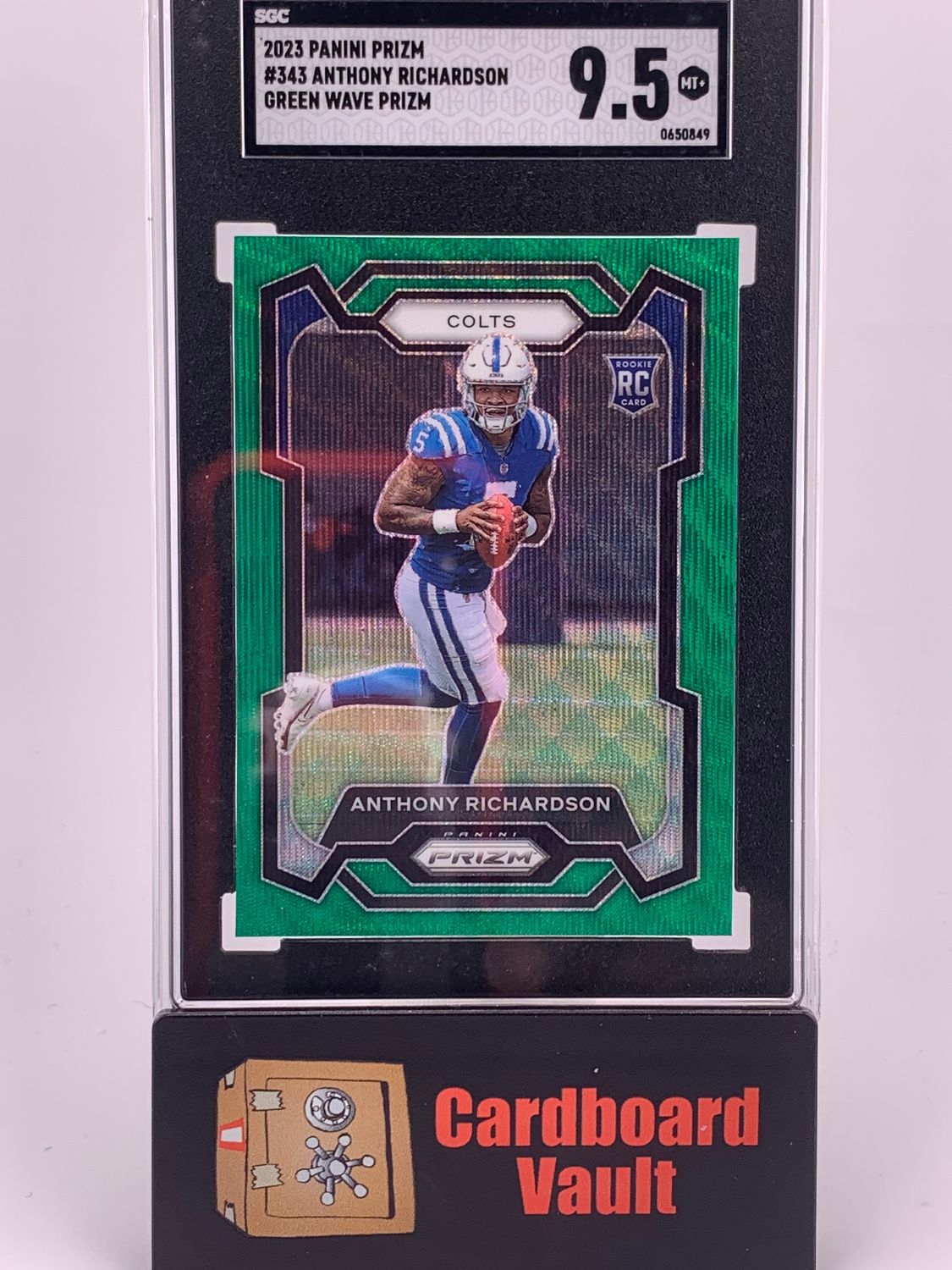 2023 Prizm Anthony Richardson Green Wave Prizm No. 343 SGC 9.5 0650849