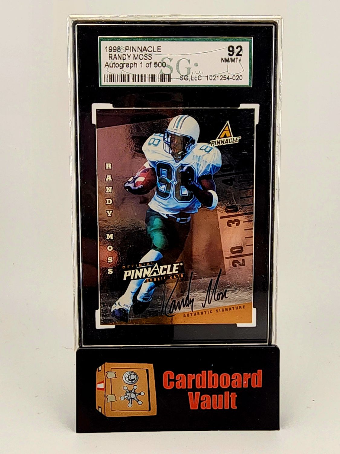 1998 Pinnacle Randy Moss Rookie Autograph /500 SG 92