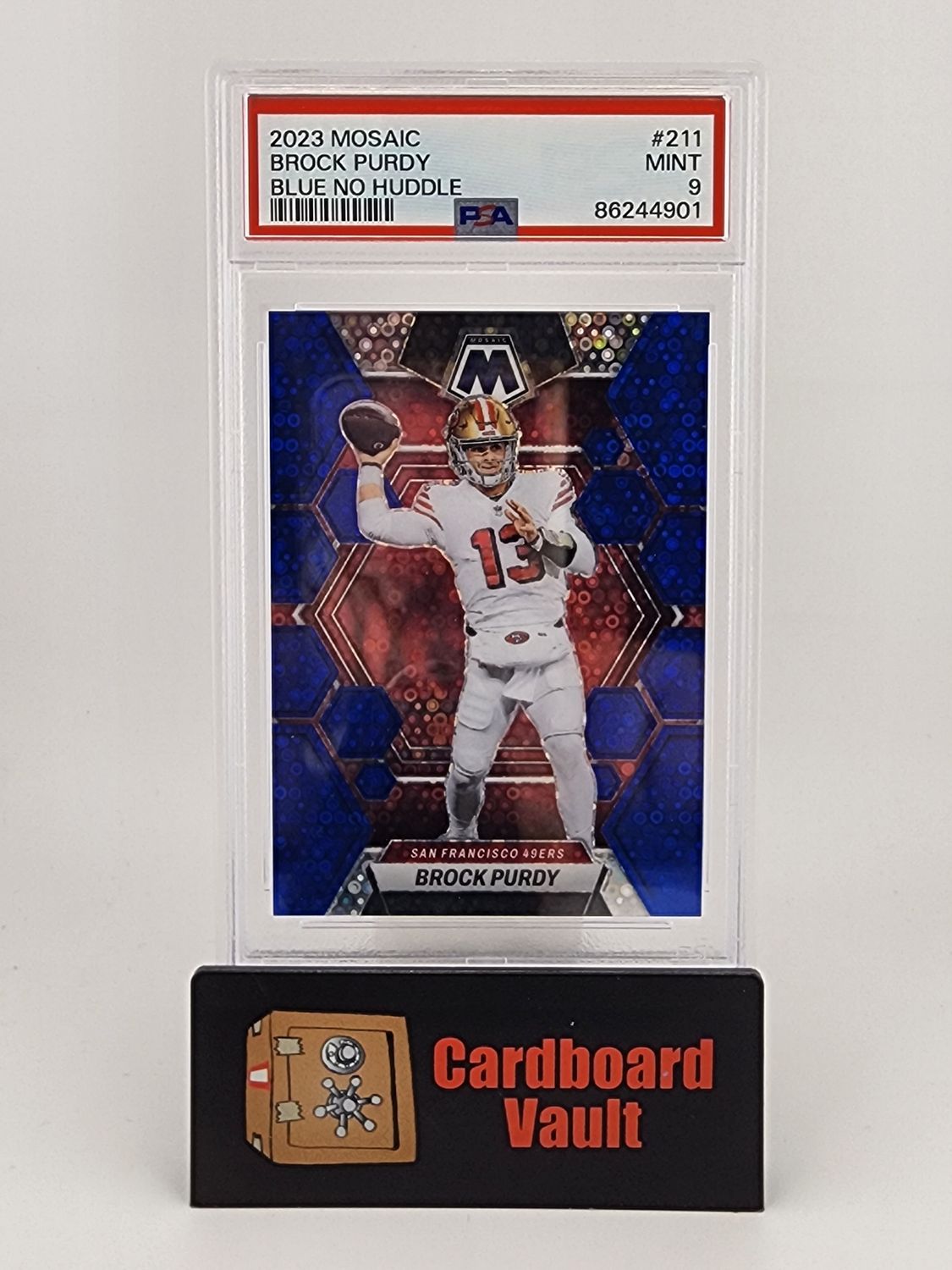 2023 Mosaic Brock Purdy Blue No Huddle 3/75 No. 211 PSA 9 86244901