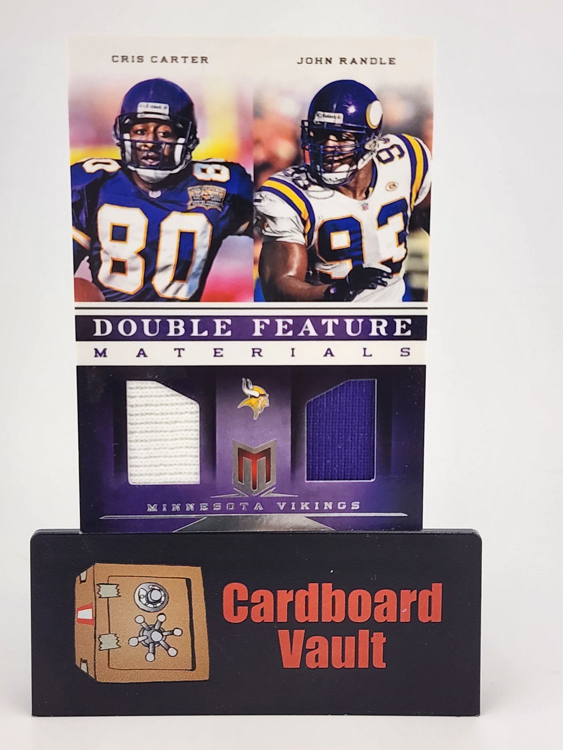2012 Momentum Cris Carter &amp; John Randle Double Feature Materials Patch 61/149 No. 20