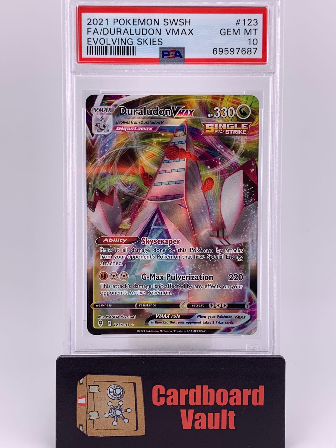 2021 Pokémon Evolving Skies Duraludon Vmax No. 123 PSA 10 69597687