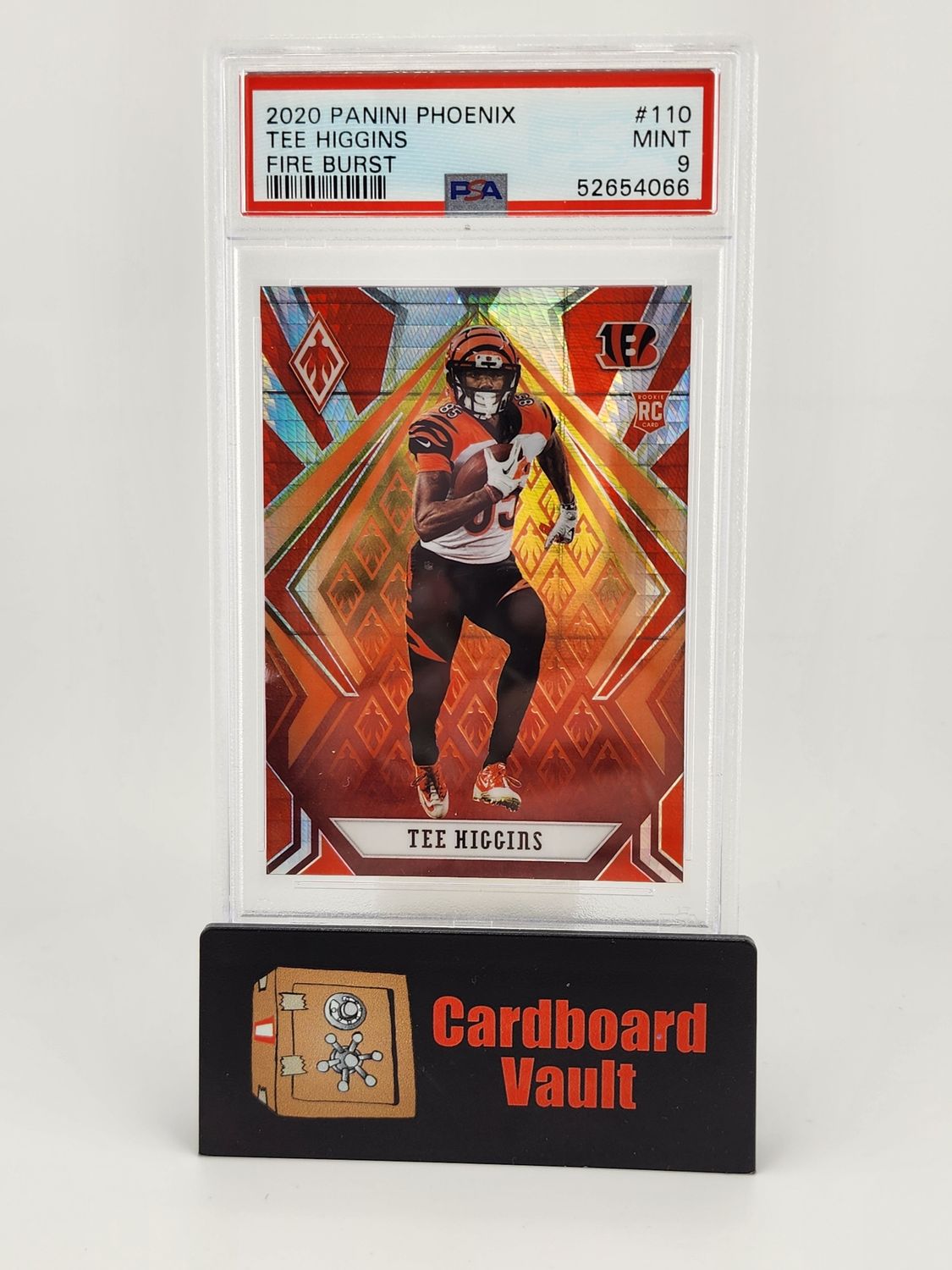 2020 Panini Phoenix Tee Higgins #110 Fire Burst PSA 9 52654066