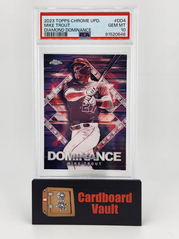 2023 Topps Chrome Update Mike Trout Diamond Dominance #DD-4 PSA 10 91520646