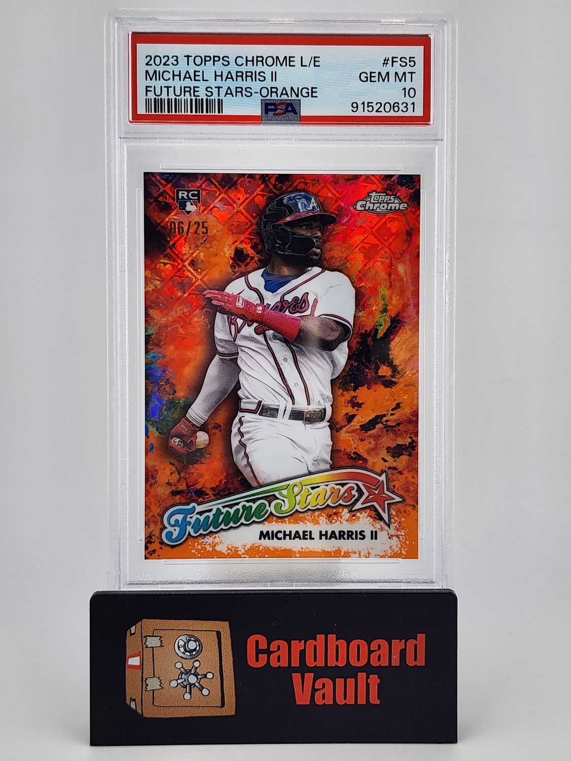 2023 Topps Chrome L/E Michael Harris II Future Stars #FS-5 Orange 06/25 PSA 10 91520631