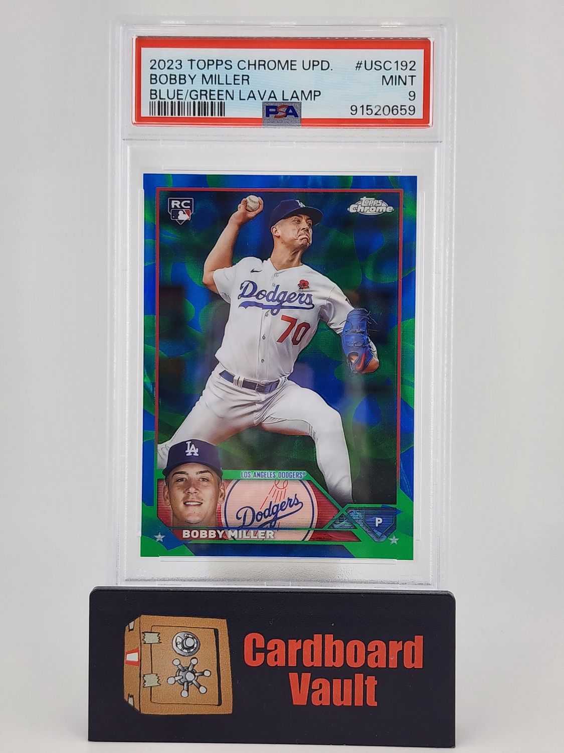 2023 Topps Chrome Update Bobby Miller #USC192 Blue/Green Lava Lamp 099/125 PSA 9 91520659