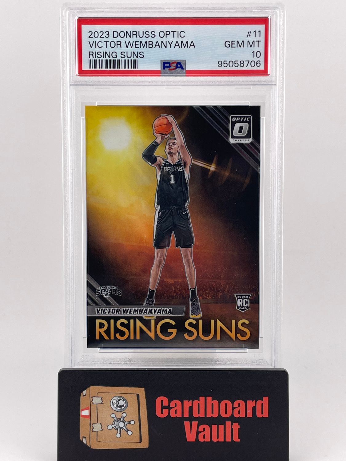 2023 Donruss Optic Victor Wembanyama Rising Suns No. 11 PSA 10 95058706