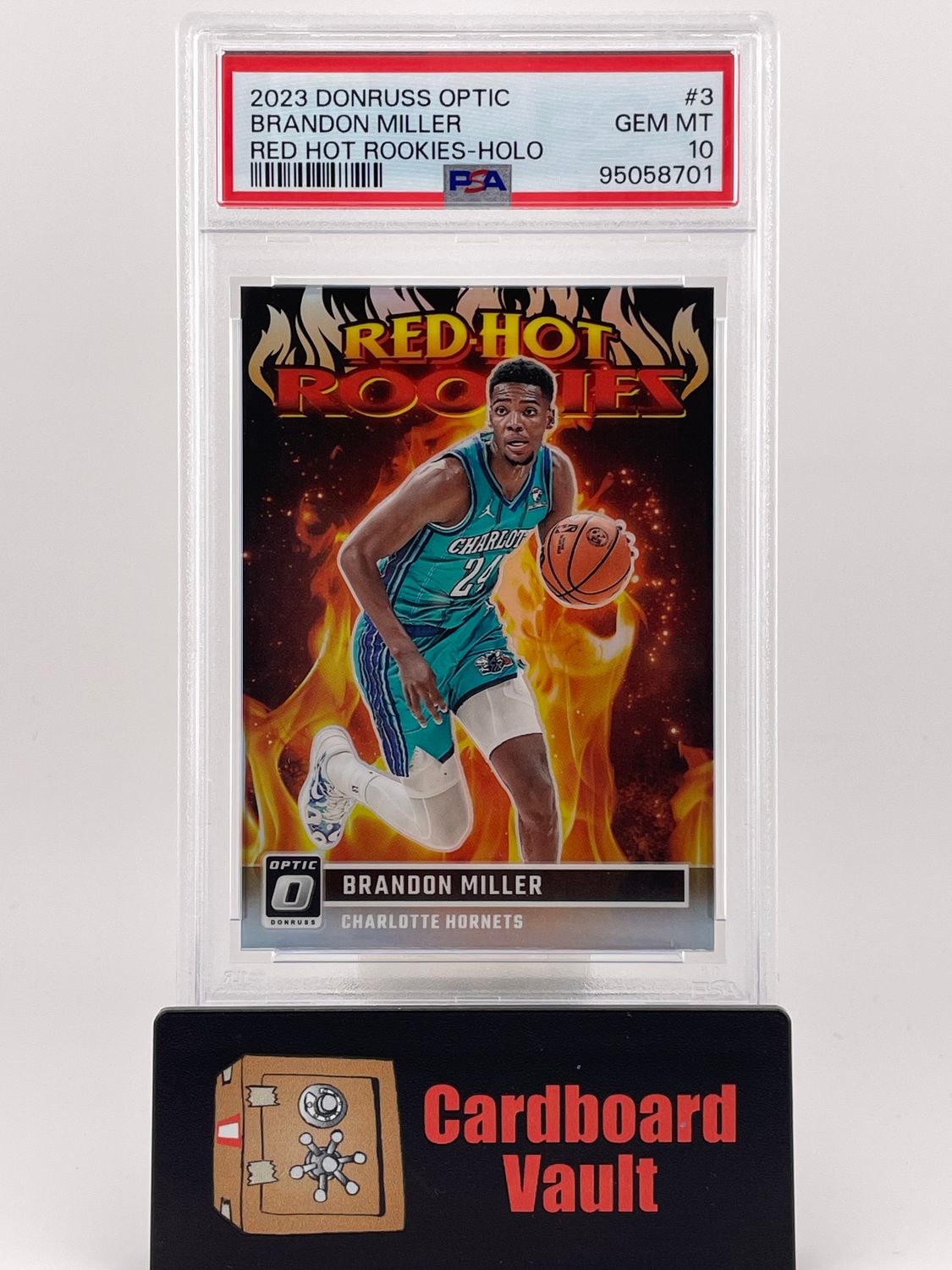 2023 Donruss Optic Brandon Miller Red Hot Rookies Holo No. 3 PSA 10 95058701